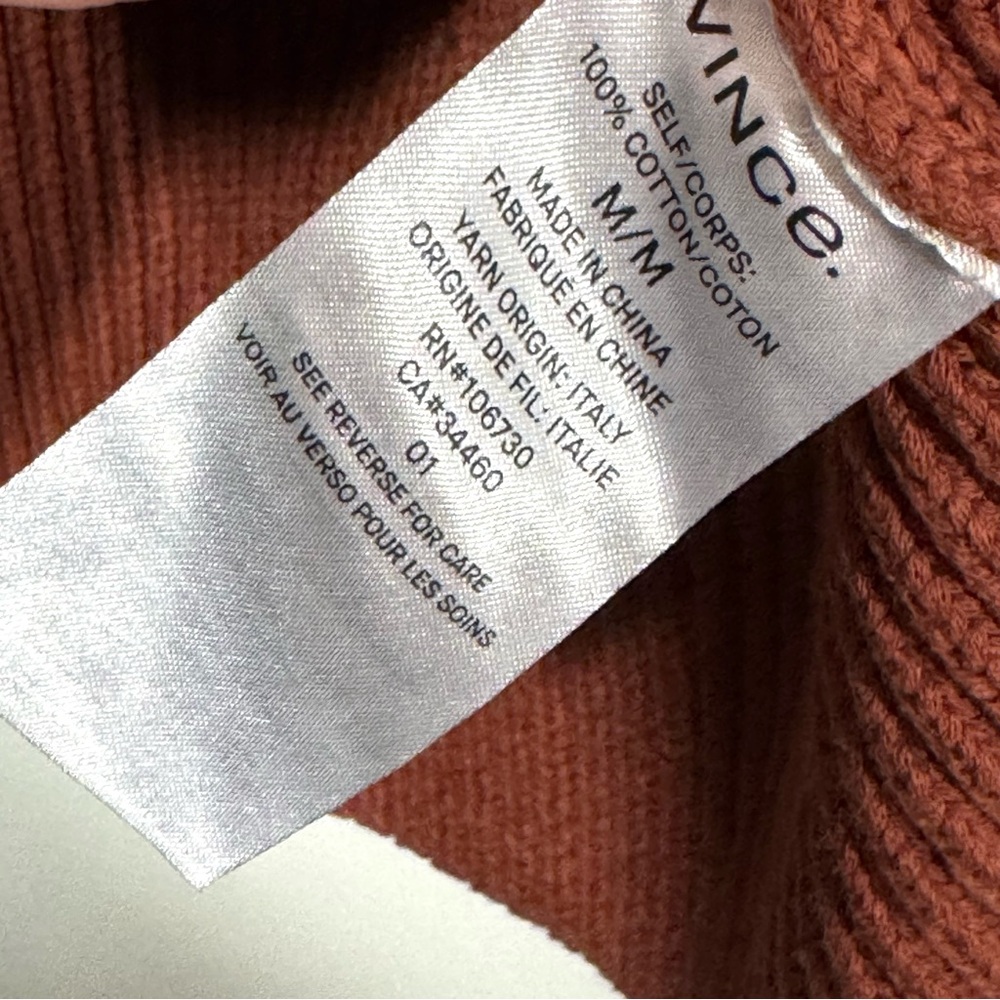 Vince Rust Ribbed Knit Tank Top - Picture 6 of 13